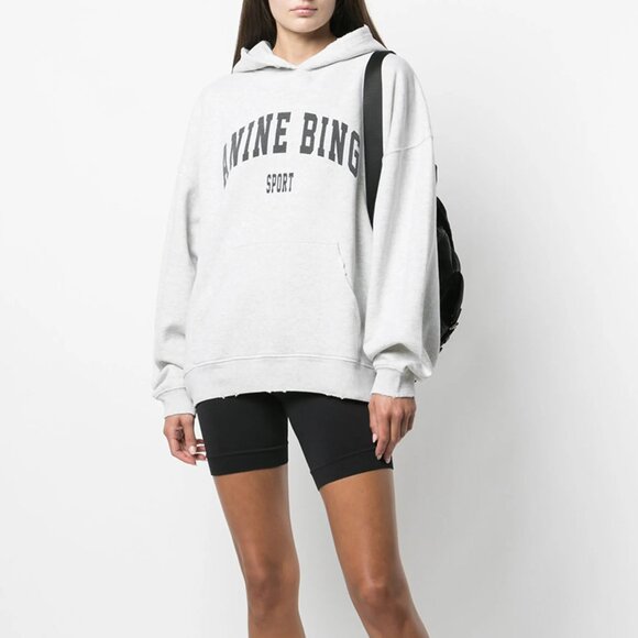 SOLD Anine Bing HARVEY SWEATSHIRT - HEATHER GREY - Picture 5 of 8